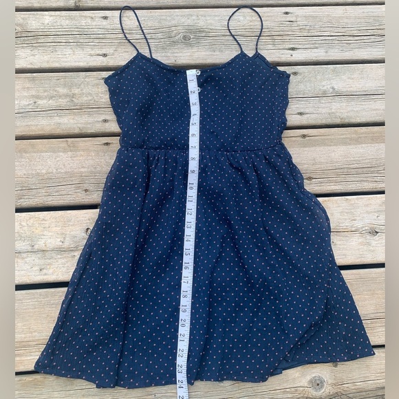 💜 Zara TRF Navy Polka Dot Sleeveless Mini Dress - Size Small - Picture 5 of 5
